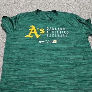 Nike Forest Green Oakland Athletic  XXL Dri Fit  Shirt